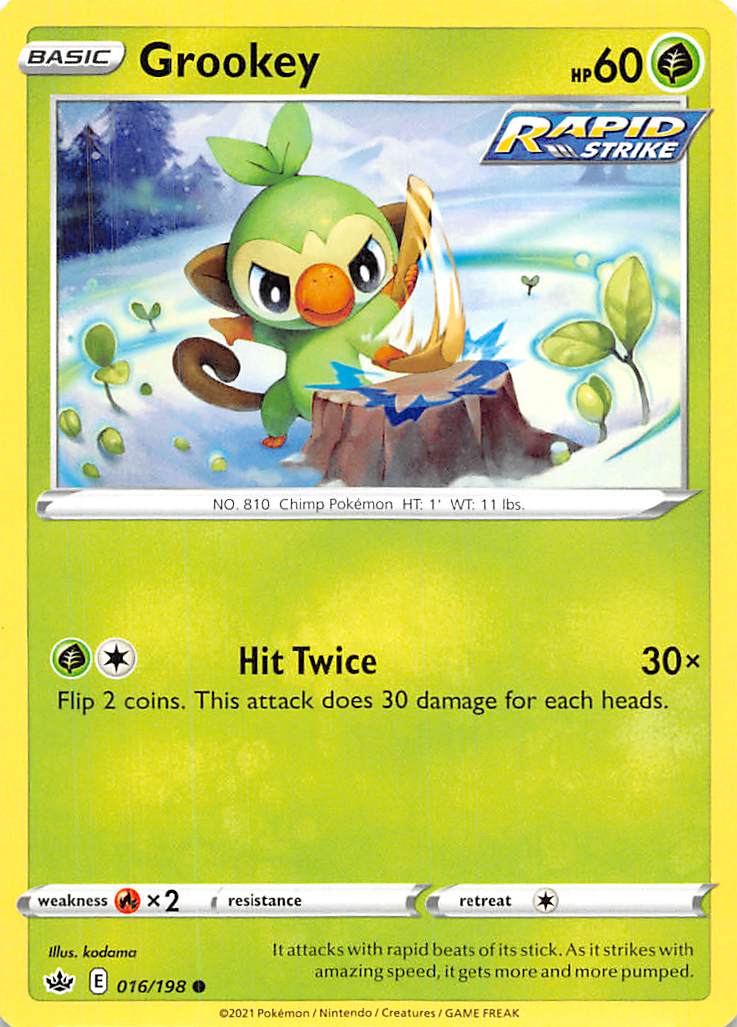 Grookey (016/198) [Sword & Shield: Chilling Reign] | Chromatic Games