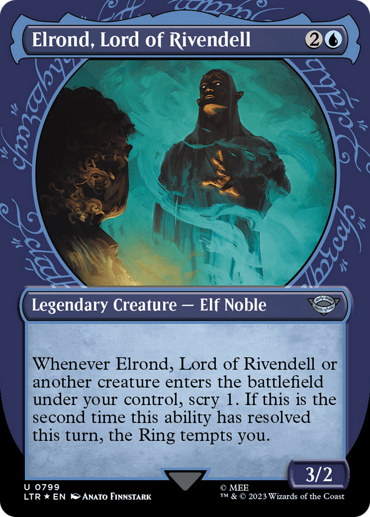 Elrond, Lord of Rivendell (Showcase) (Surge Foil) [The Lord of the Rings: Tales of Middle-Earth] | Chromatic Games