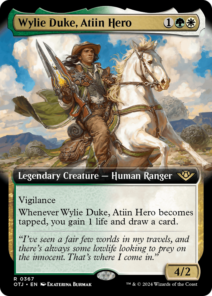 Wylie Duke, Atiin Hero (Extended Art) [Outlaws of Thunder Junction] | Chromatic Games