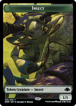 Insect // Construct Double-Sided Token [Dominaria Remastered Tokens] | Chromatic Games