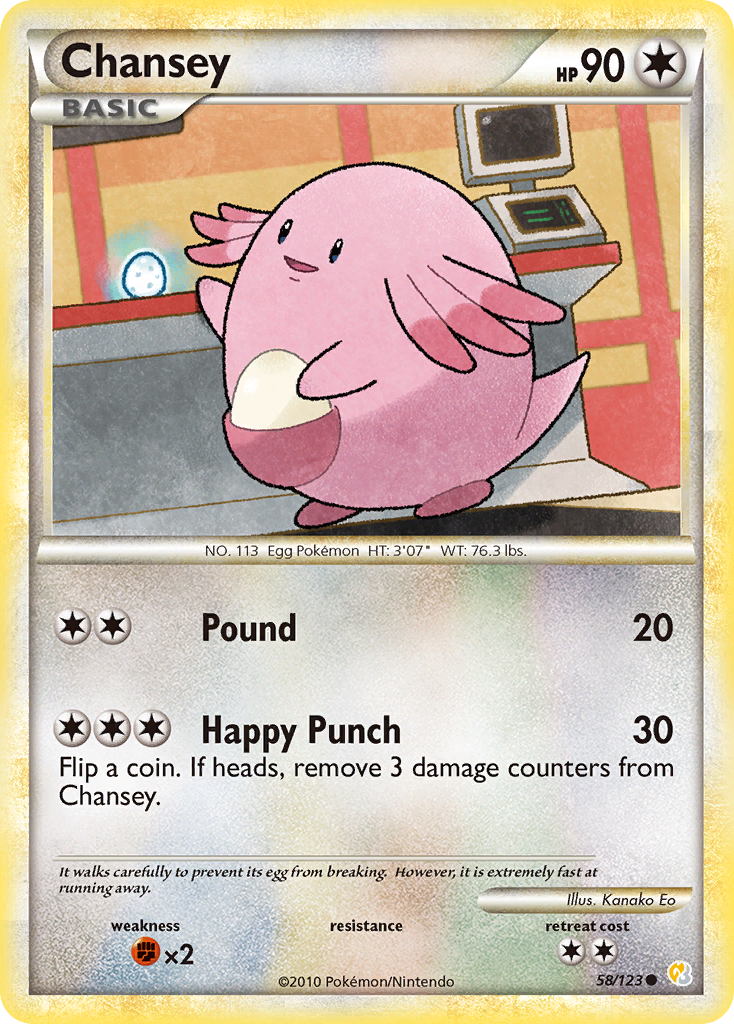 Chansey (58/123) [HeartGold & SoulSilver: Base Set] | Chromatic Games