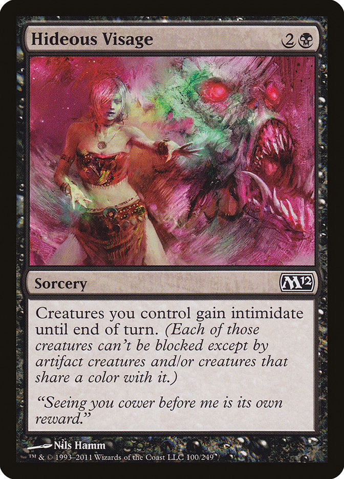 Hideous Visage 100/249 (Magic 2012 (M12))  | Chromatic Games