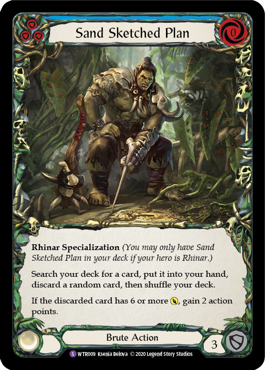 Sand Sketched Plan [U-WTR009] (Welcome to Rathe Unlimited)  Unlimited Rainbow Foil | Chromatic Games