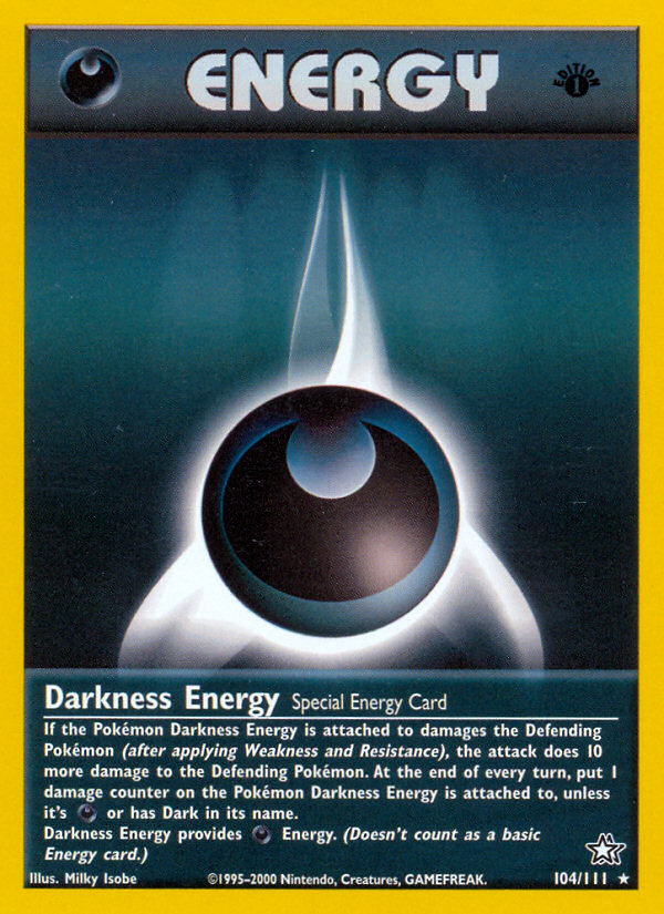 Darkness Energy (104/111) [Neo Genesis 1st Edition] | Chromatic Games