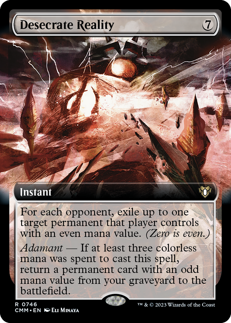 Desecrate Reality (Extended Art) [Commander Masters] | Chromatic Games