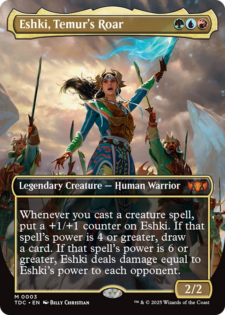 Eshki, Temur's Roar (Borderless) [Tarkir: Dragonstorm Commander] | Chromatic Games