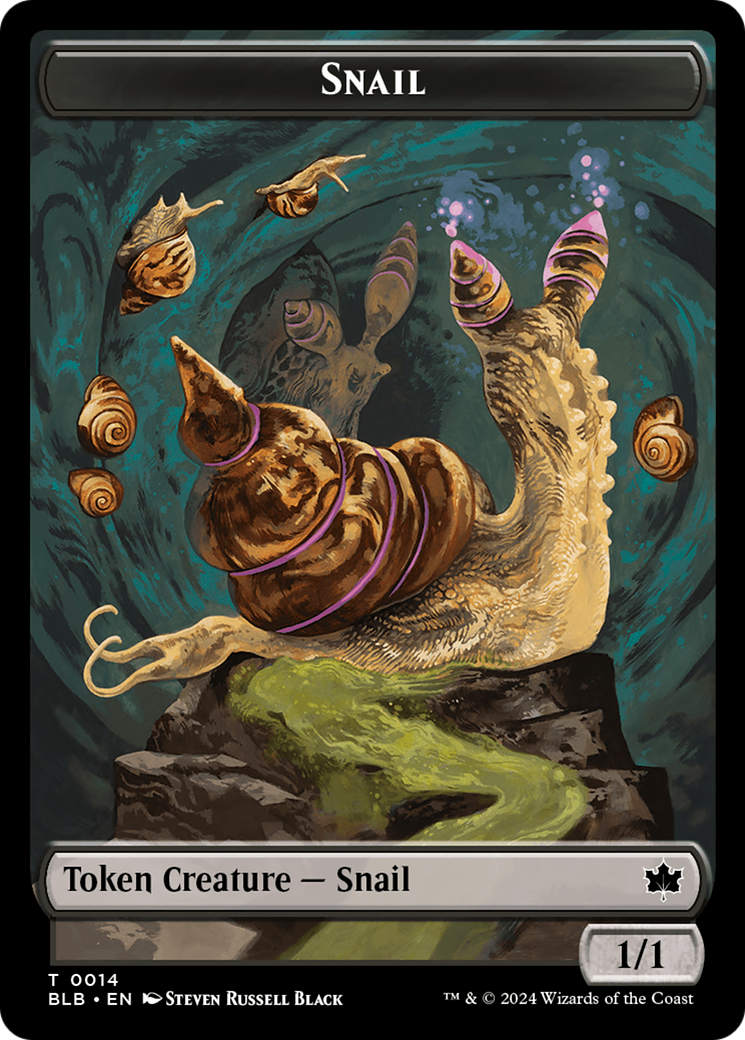 Snail // Thundertrap Trainer Double-Sided Token [Bloomburrow Tokens] | Chromatic Games