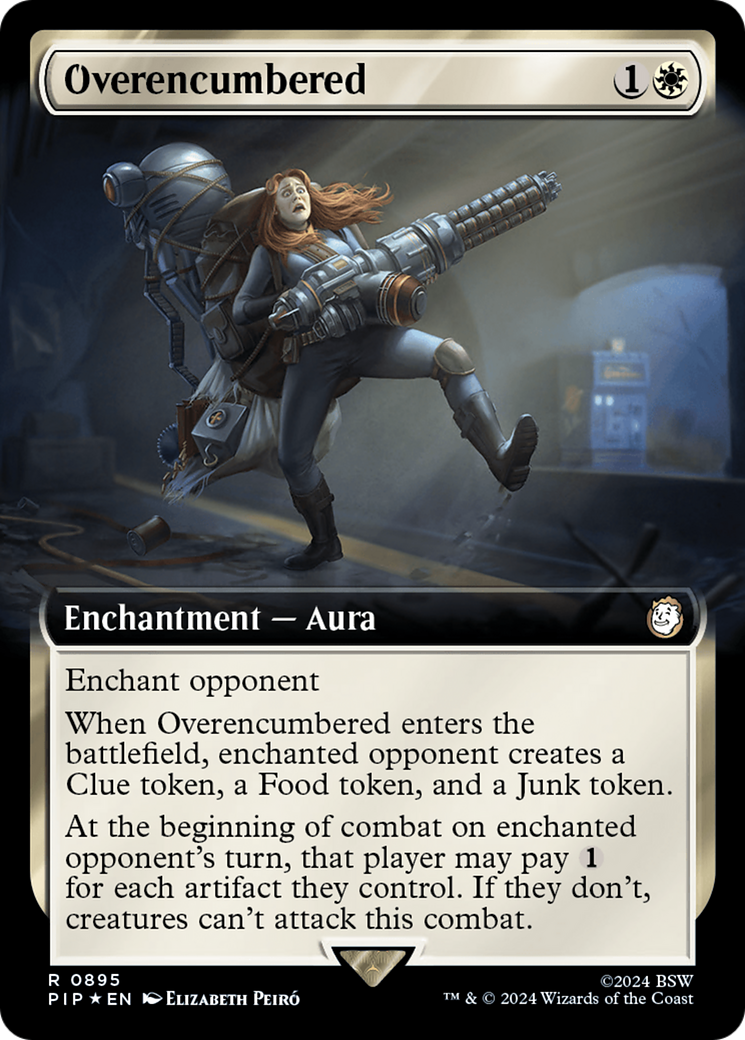 Overencumbered (Extended Art) (Surge Foil) [Fallout] | Chromatic Games