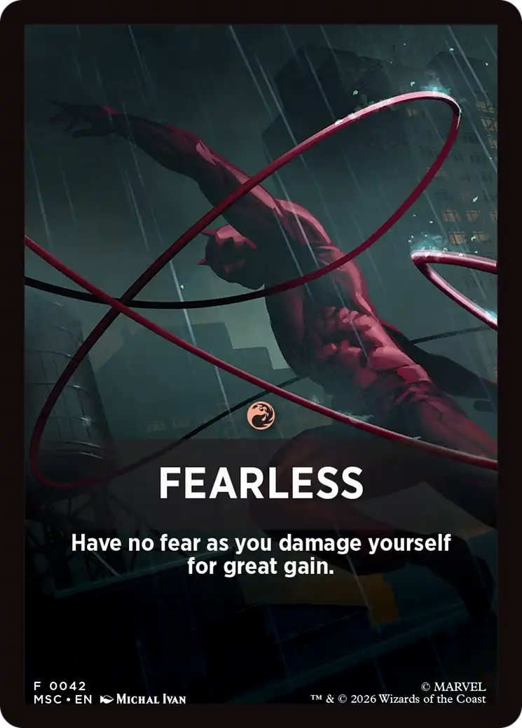 Fearless Theme Card [Marvel Super Heroes Commander] | Chromatic Games