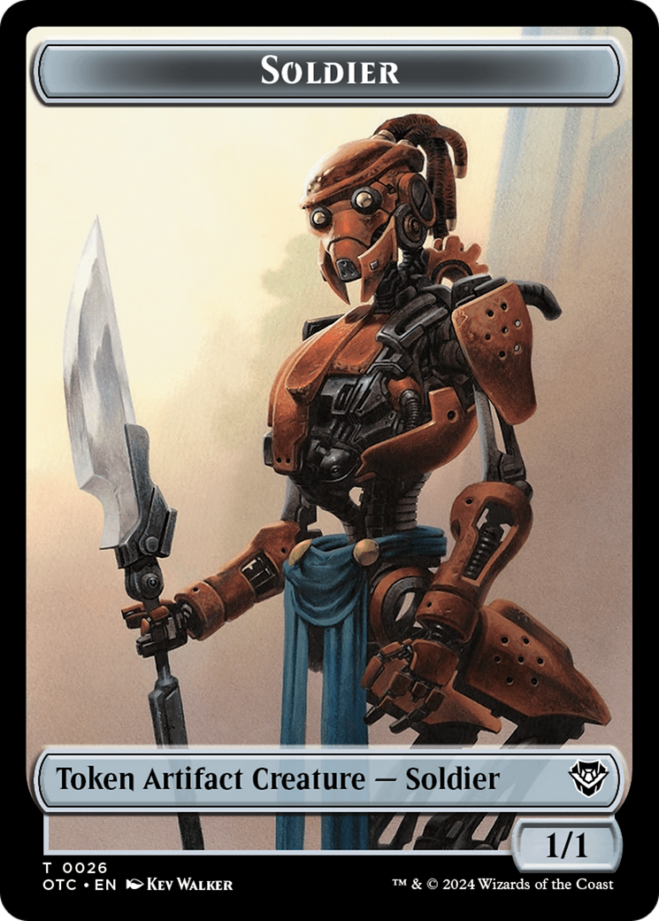 Drake // Soldier (0026) Double-Sided Token [Outlaws of Thunder Junction Commander Tokens] | Chromatic Games