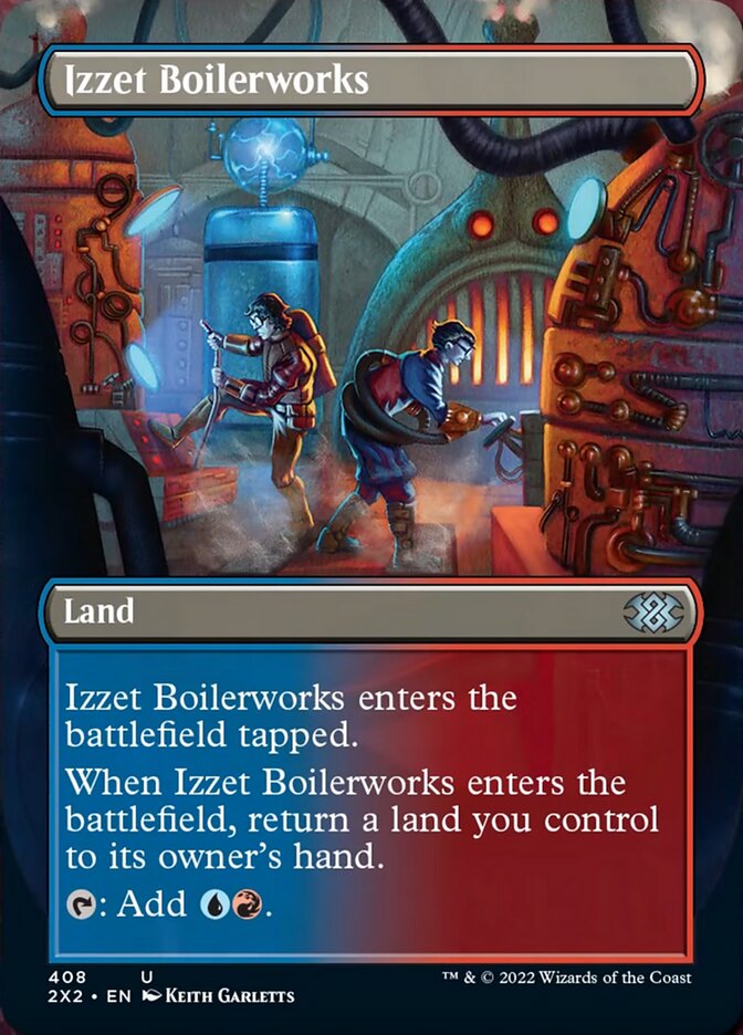 Izzet Boilerworks (Borderless Alternate Art) [Double Masters 2022] | Chromatic Games