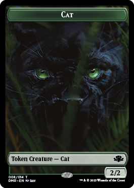 Zombie // Cat (008) Double-Sided Token [Dominaria Remastered Tokens] | Chromatic Games