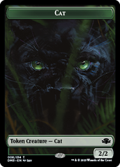 Goblin // Cat (008) Double-Sided Token [Dominaria Remastered Tokens] | Chromatic Games