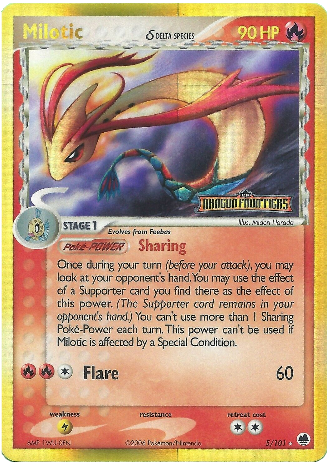 Milotic (5/101) (Delta Species) (Stamped) [EX: Dragon Frontiers] | Chromatic Games