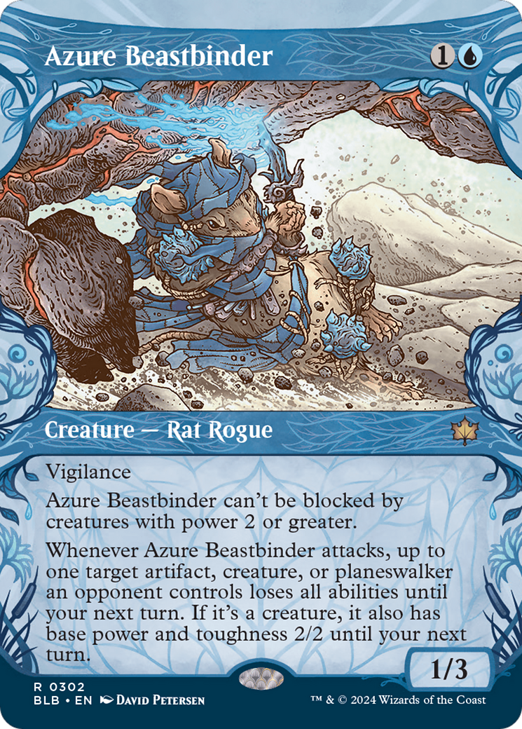 Azure Beastbinder (Showcase) [Bloomburrow] | Chromatic Games