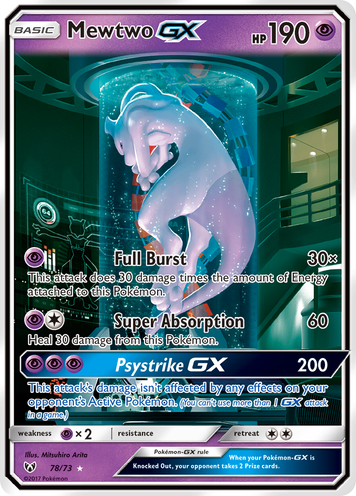 Mewtwo GX (78/73) [Sun & Moon: Shining Legends] | Chromatic Games