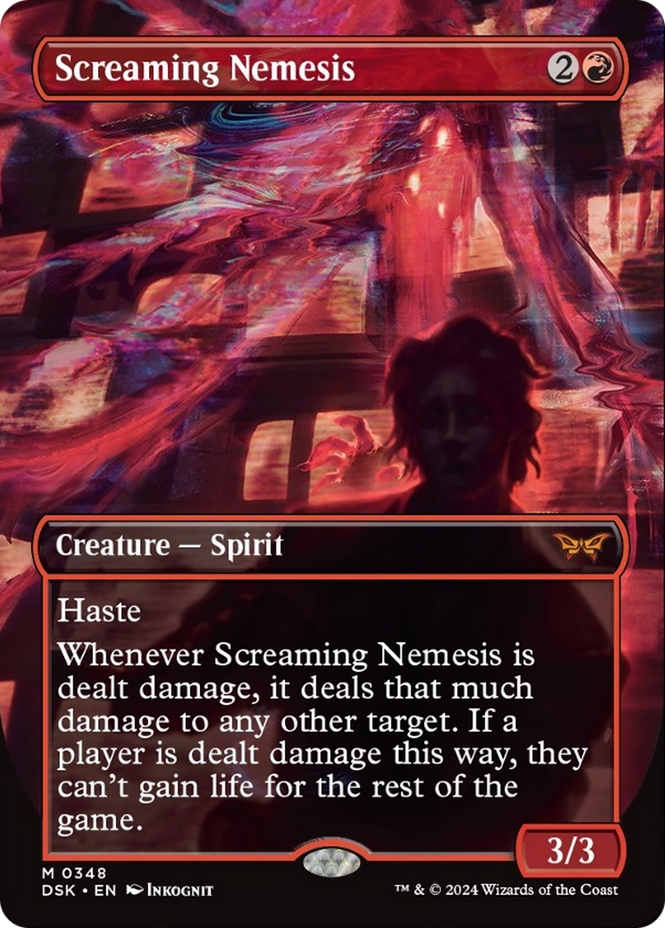 Screaming Nemesis (Borderless) [Duskmourn: House of Horror] | Chromatic Games