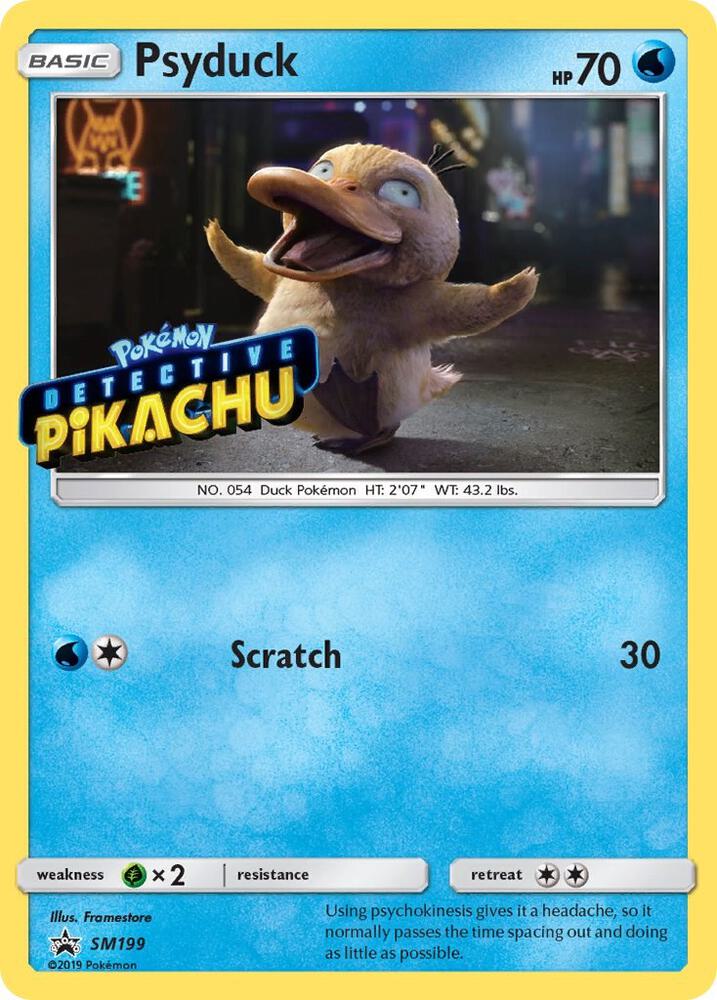 Psyduck Detective Pikachu Stamped SM199 (SM Promos)  - Holofoil | Chromatic Games