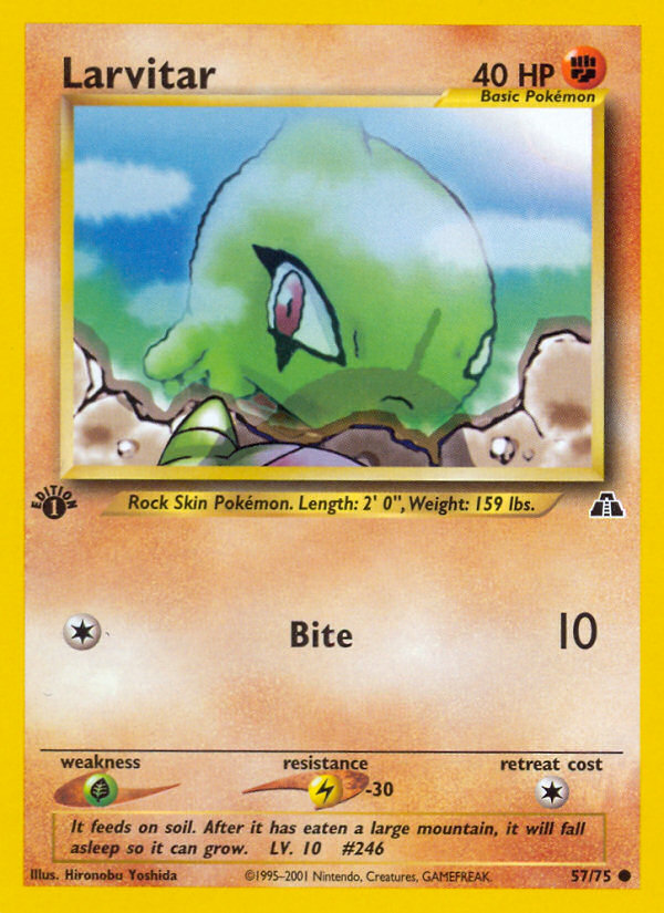 Larvitar (57/75) [Neo Discovery 1st Edition] | Chromatic Games