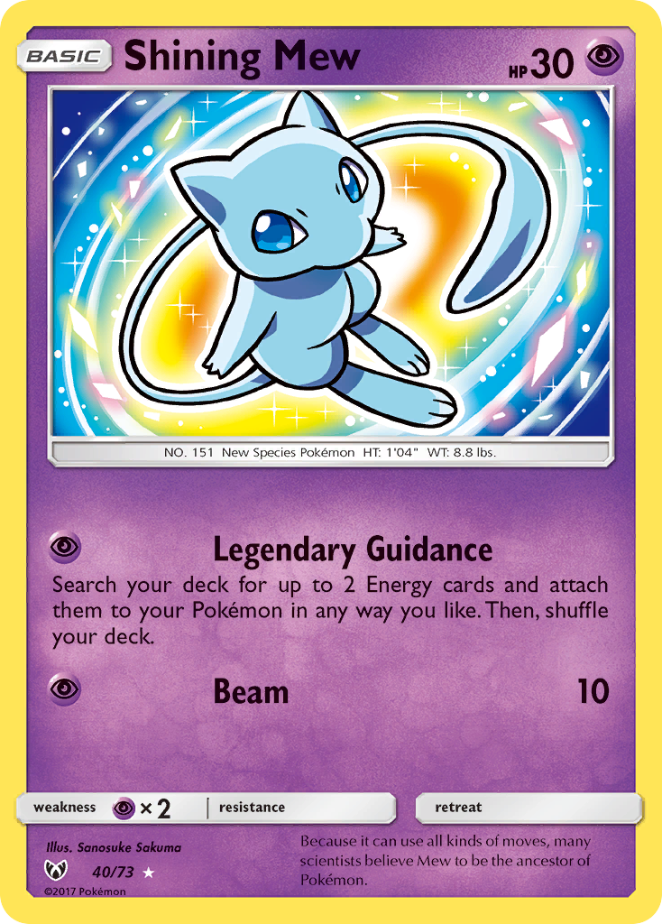 Shining Mew (40/73) [Sun & Moon: Shining Legends] | Chromatic Games