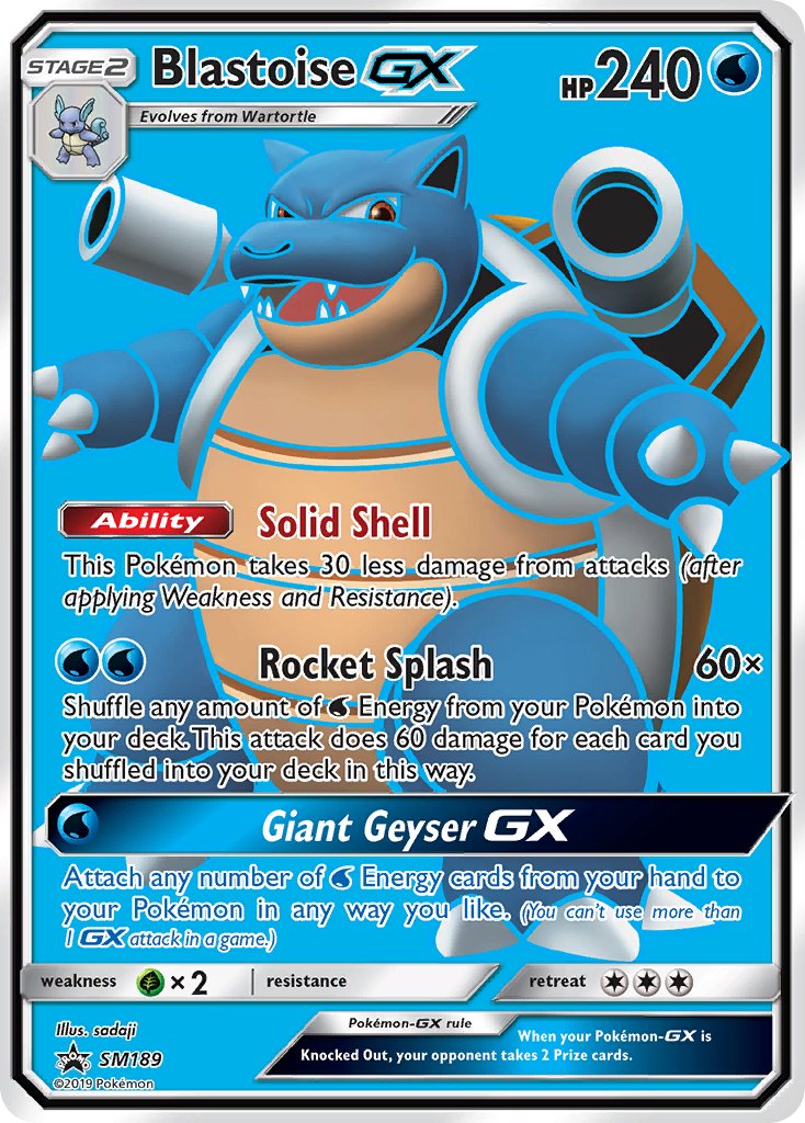 Blastoise GX (SM189) [Sun & Moon: Black Star Promos] | Chromatic Games