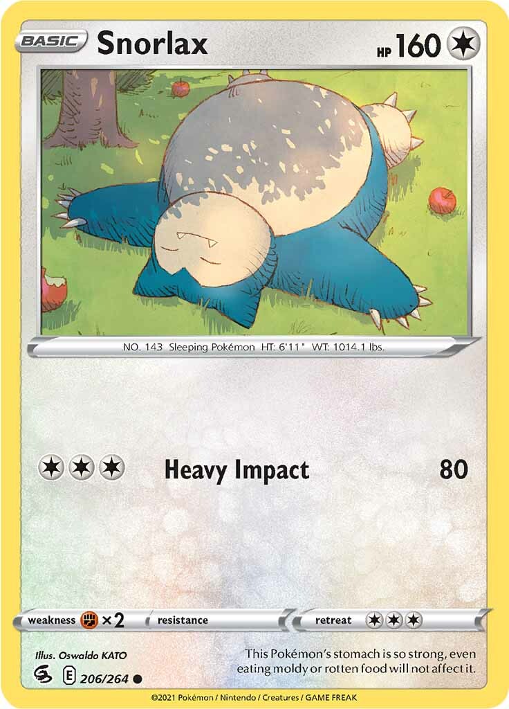 Snorlax (206/264) [Sword & Shield: Fusion Strike] | Chromatic Games