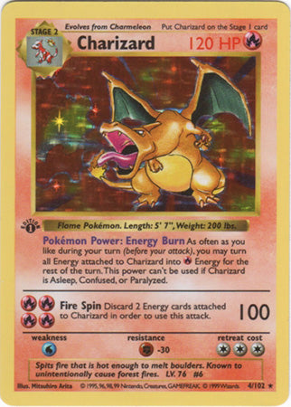 Charizard (4/102) (Shadowless) [Base Set 1st Edition] | Chromatic Games