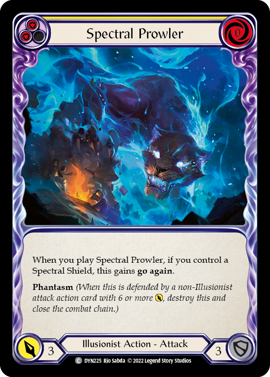 Spectral Prowler (Yellow) [DYN225] (Dynasty)  Rainbow Foil | Chromatic Games