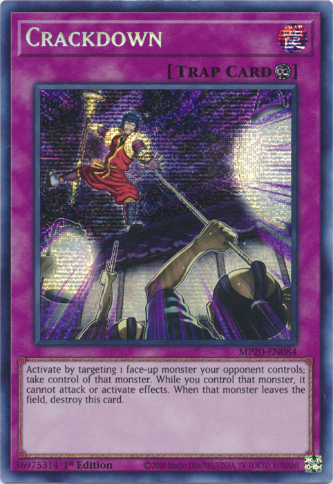 Crackdown [MP20-EN084] Prismatic Secret Rare | Chromatic Games