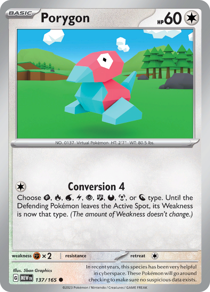 Porygon (137/165) [Scarlet & Violet 151] | Chromatic Games