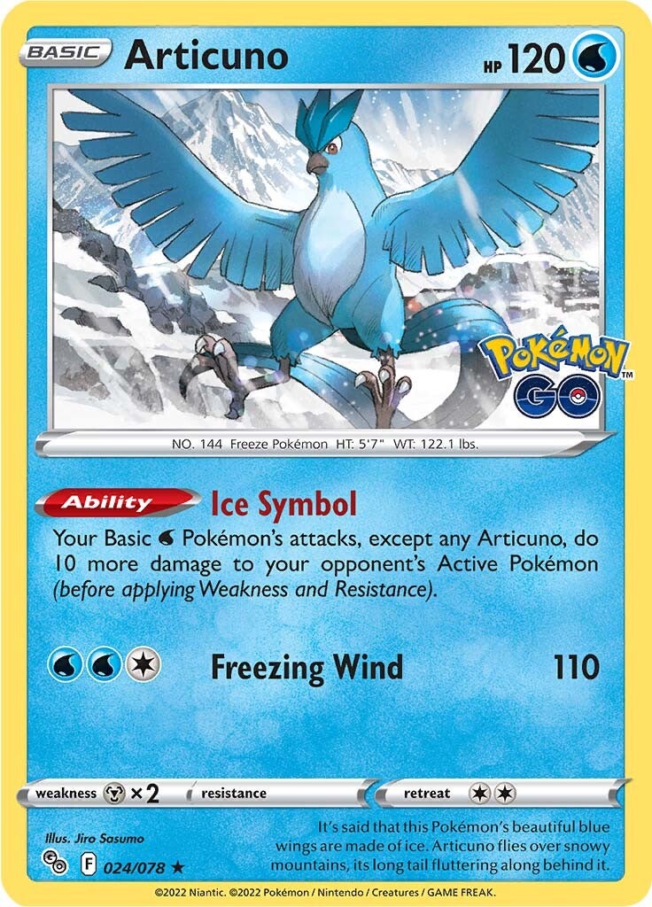 Articuno (024/078) [Pokémon GO] | Chromatic Games