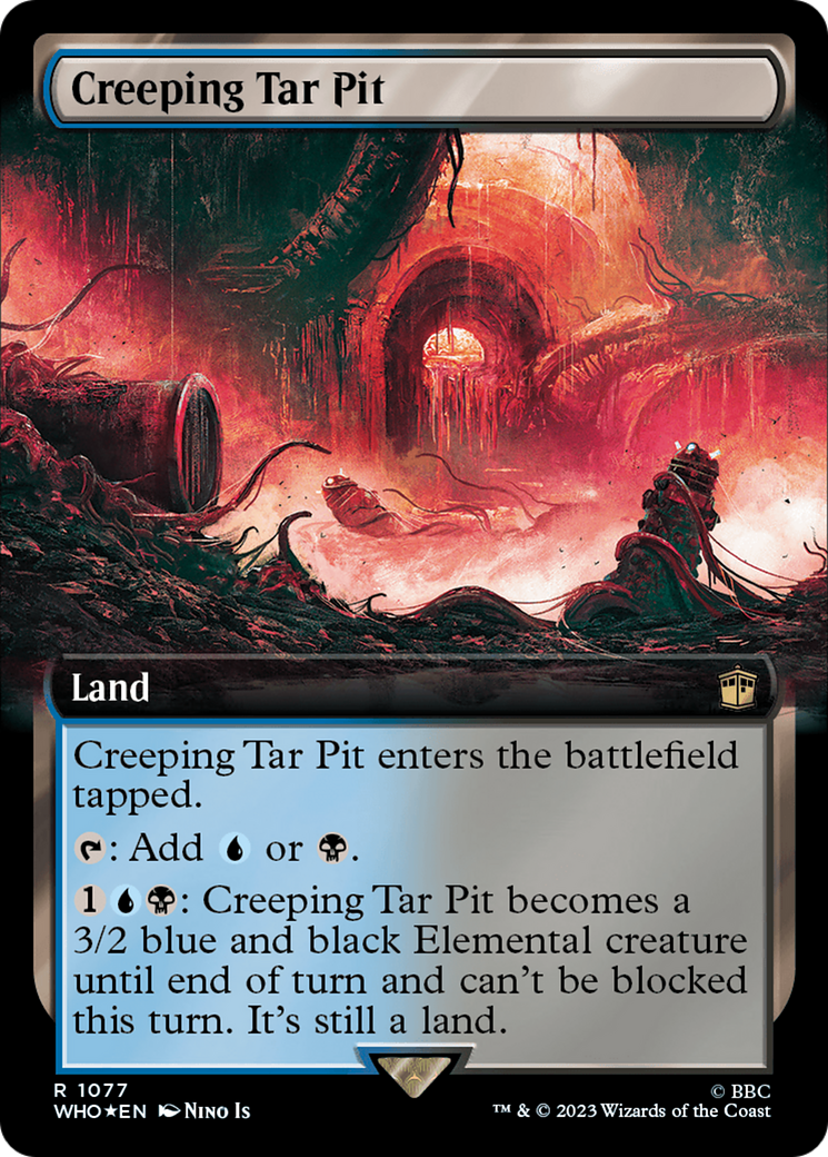 Creeping Tar Pit (Extended Art) (Surge Foil) [Doctor Who] | Chromatic Games
