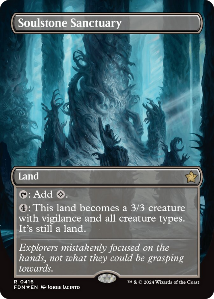 Soulstone Sanctuary (Borderless) (Mana Foil) [Foundations] | Chromatic Games
