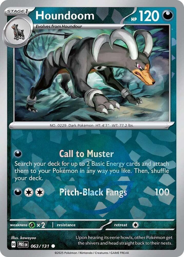 Houndoom (063/131) (Poke Ball Pattern) [Scarlet & Violet: Prismatic Evolutions] | Chromatic Games