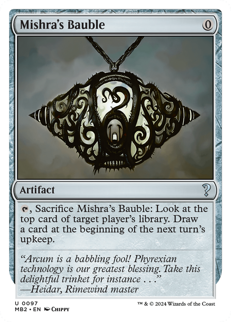 Mishra's Bauble (White Border) [Mystery Booster 2] | Chromatic Games