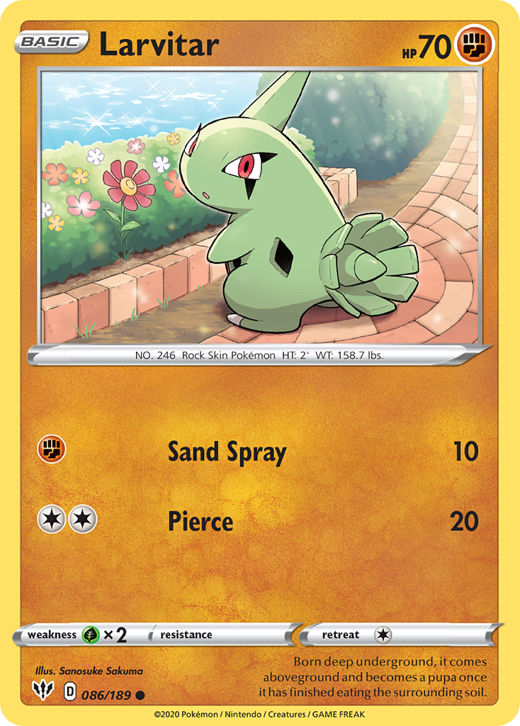 Larvitar (086/189) [Sword & Shield: Darkness Ablaze] | Chromatic Games