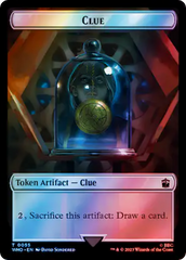 Copy // Clue (0055) Double-Sided Token (Surge Foil) [Doctor Who Tokens] | Chromatic Games