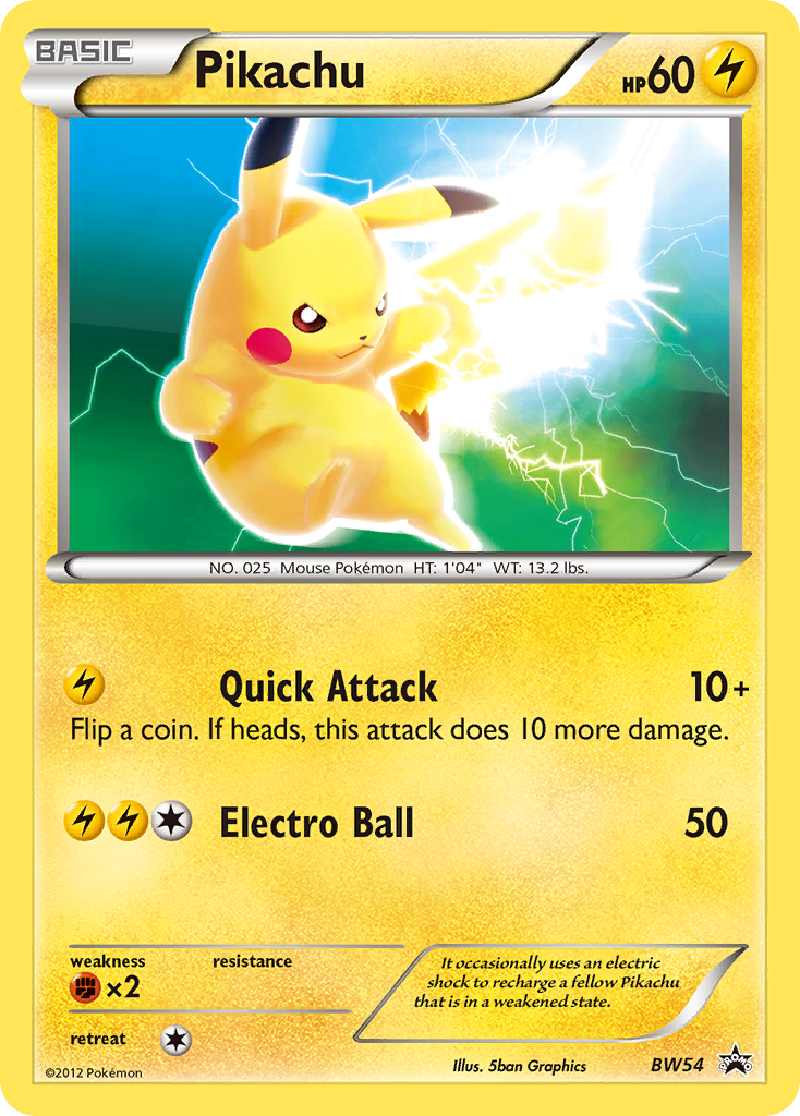 Pikachu (BW54) [Black & White: Black Star Promos] | Chromatic Games