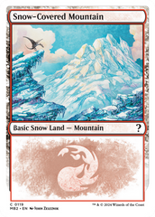 Snow-Covered Mountain (White Border) [Mystery Booster 2] | Chromatic Games