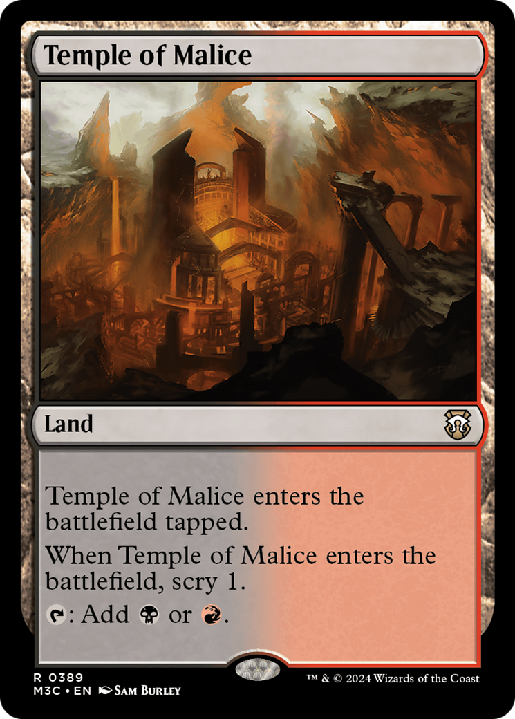 Temple of Malice (Ripple Foil) [Modern Horizons 3 Commander] | Chromatic Games