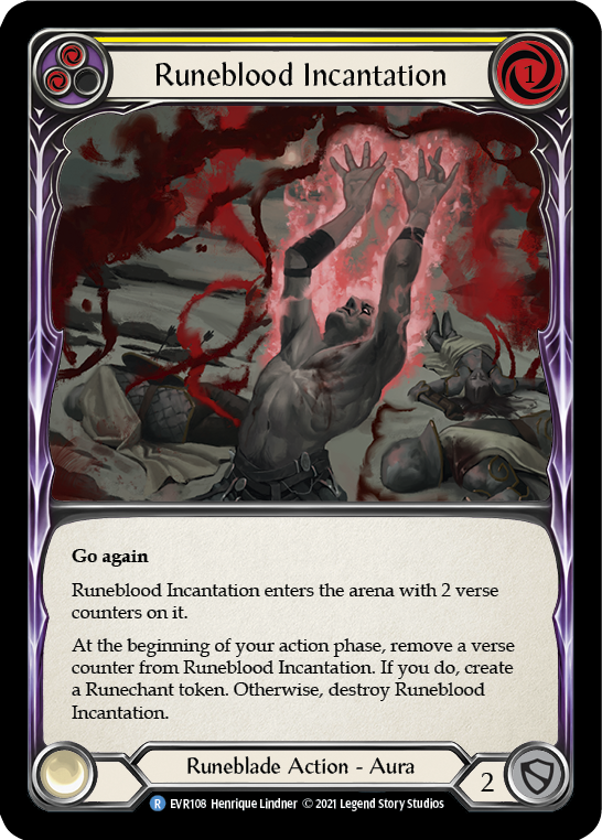 Runeblood Incantation (Yellow) [EVR108] (Everfest)  1st Edition Normal | Chromatic Games