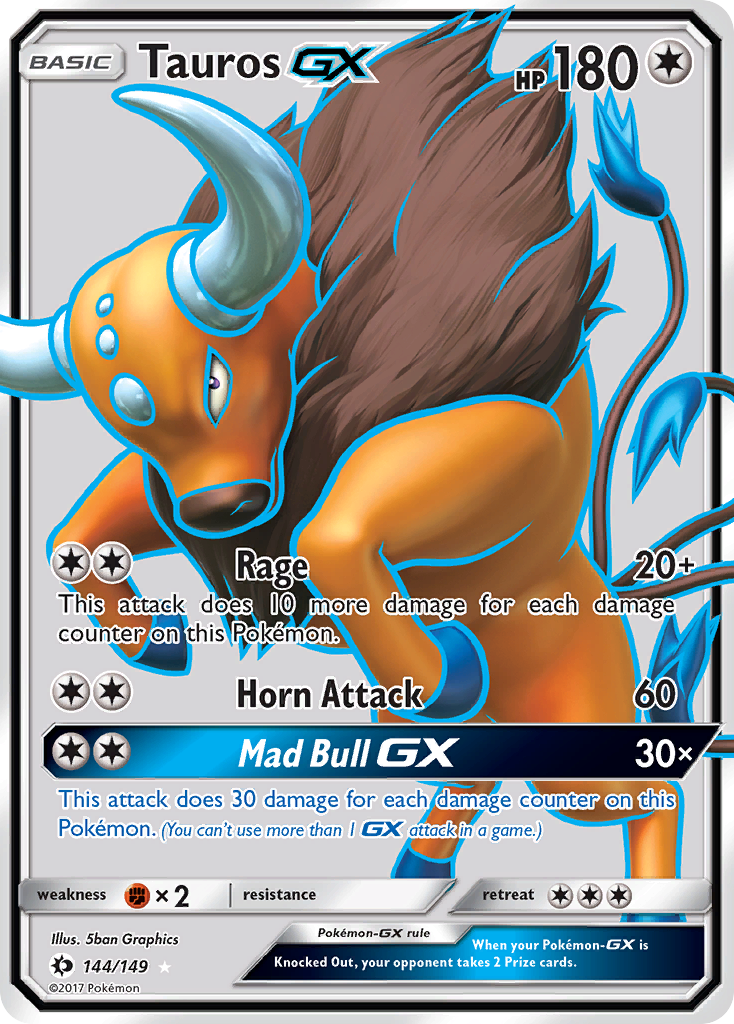 Tauros GX (144/149) [Sun & Moon: Base Set] | Chromatic Games