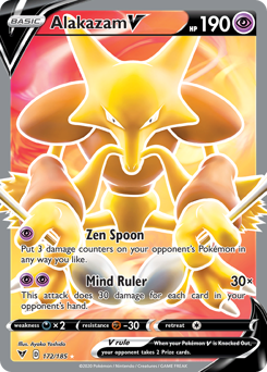 Alakazam V (172/185) [Sword & Shield: Vivid Voltage] | Chromatic Games