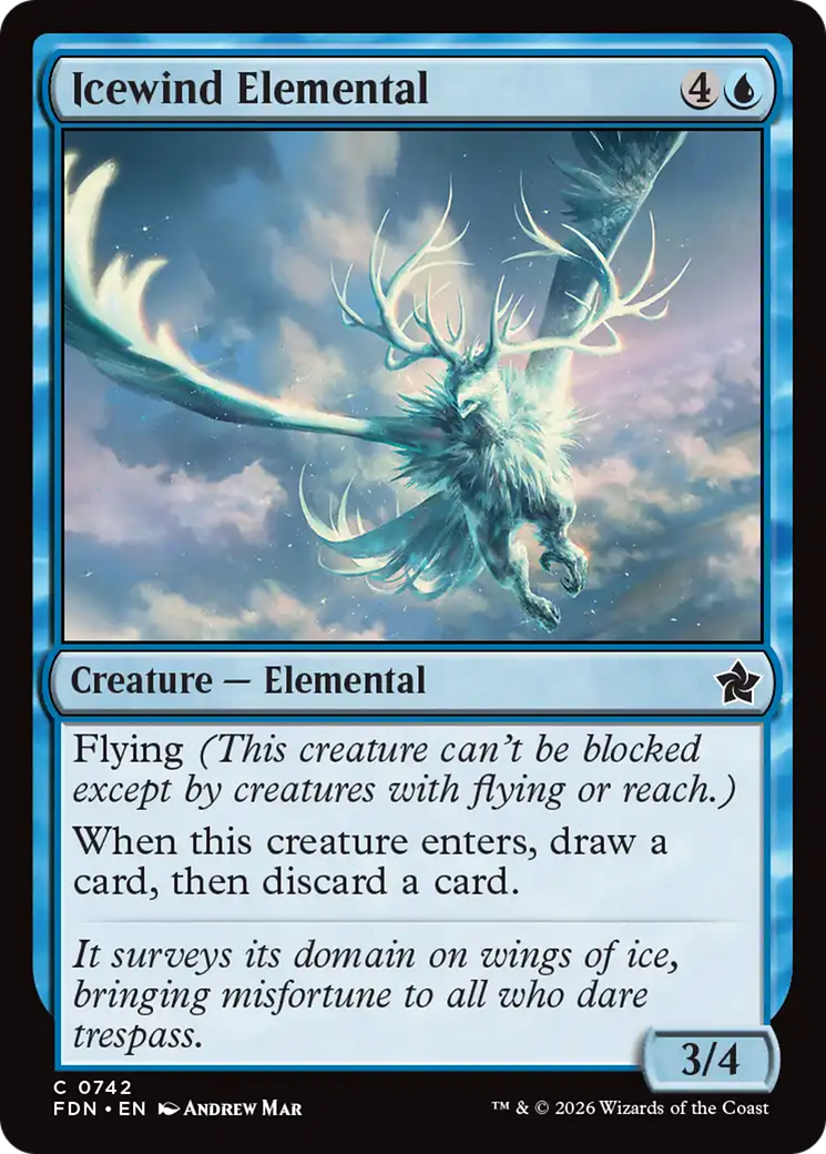 Icewind Elemental (0742) [Foundations] | Chromatic Games