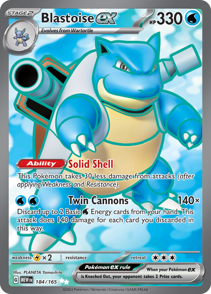 Blastoise ex (184/165) [Scarlet & Violet: 151] | Chromatic Games