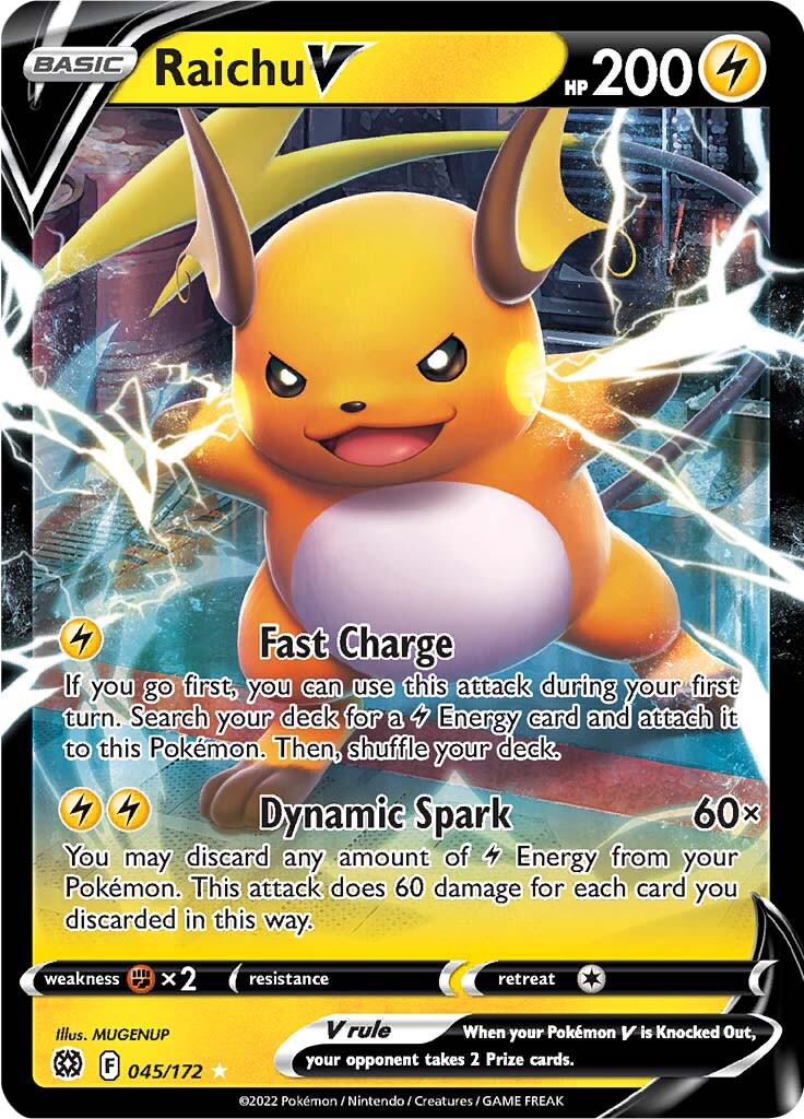 Raichu V (045/172) [Sword & Shield: Brilliant Stars] | Chromatic Games