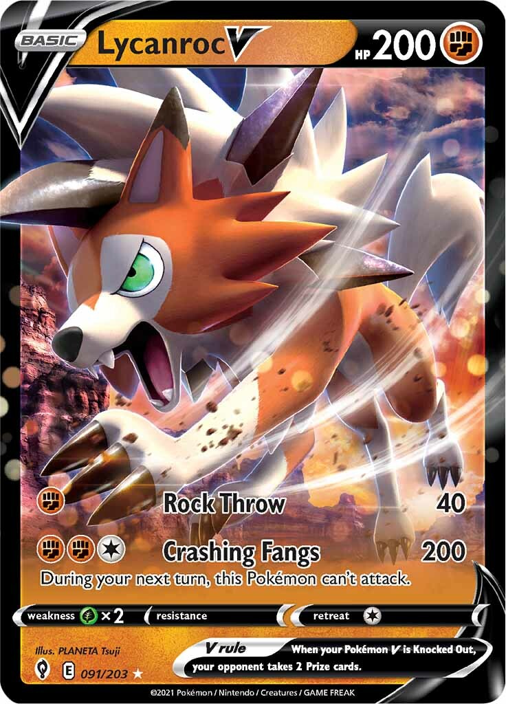 Lycanroc V (091/203) [Sword & Shield: Evolving Skies] | Chromatic Games