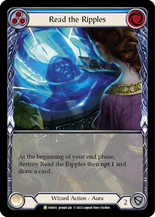 Read the Ripples (Blue) [FAB092] (Promo)  Rainbow Foil | Chromatic Games