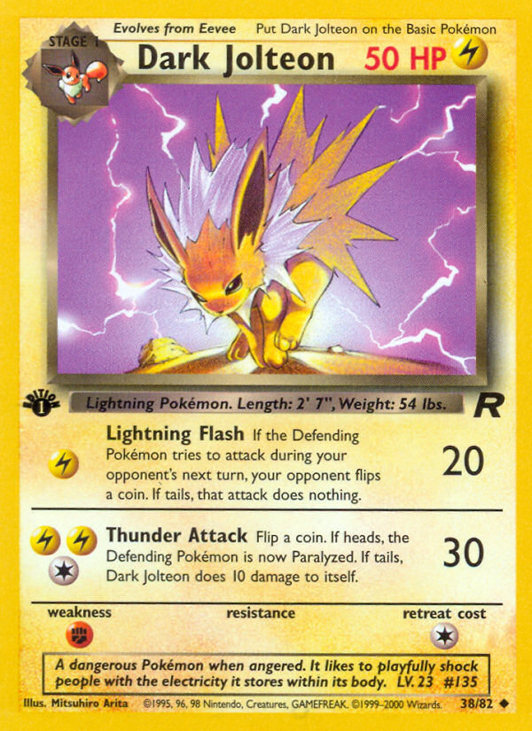 Dark Jolteon (38/82) [Team Rocket 1st Edition] | Chromatic Games