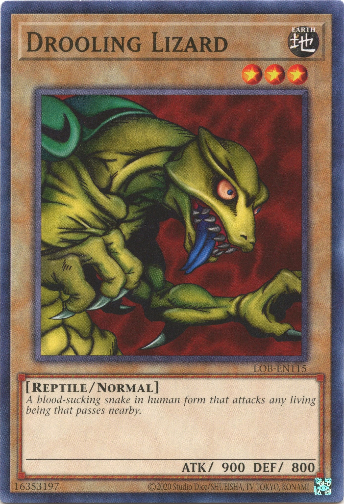 Drooling Lizard (25th Anniversary) [LOB-EN115] Common | Chromatic Games